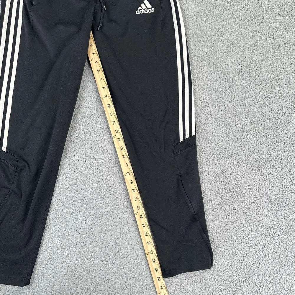 VTG Y2K Adidas Track Sweatpants Men Large Black Ankle Zip Logo Zipped Pockets